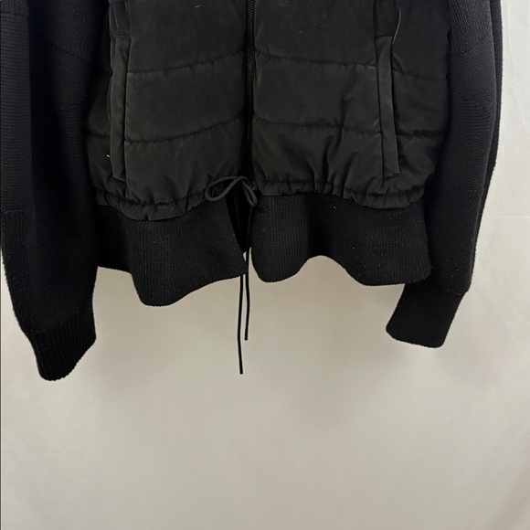 Athleta Hanover Hybrid Jacket Size XL /T Puffer Coat Black Merino Wool Blend - Picture 4 of 12